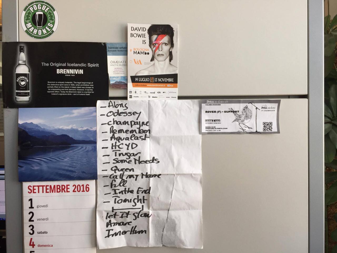 Milan Setlist 09/02/2016